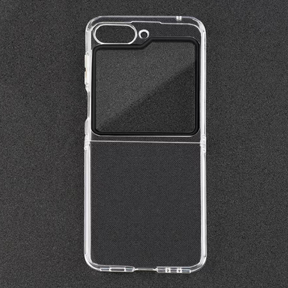 Transparent Case for Samsung Galaxy Z Flip5 5G , Shockproof Hinge TPU Phone Cover with Tempered Glass Lens Film Transparent Case for Samsung Galaxy Z Flip5 5G , Shockproof Hinge TPU Phone Cover with Tempered Glass Lens Film